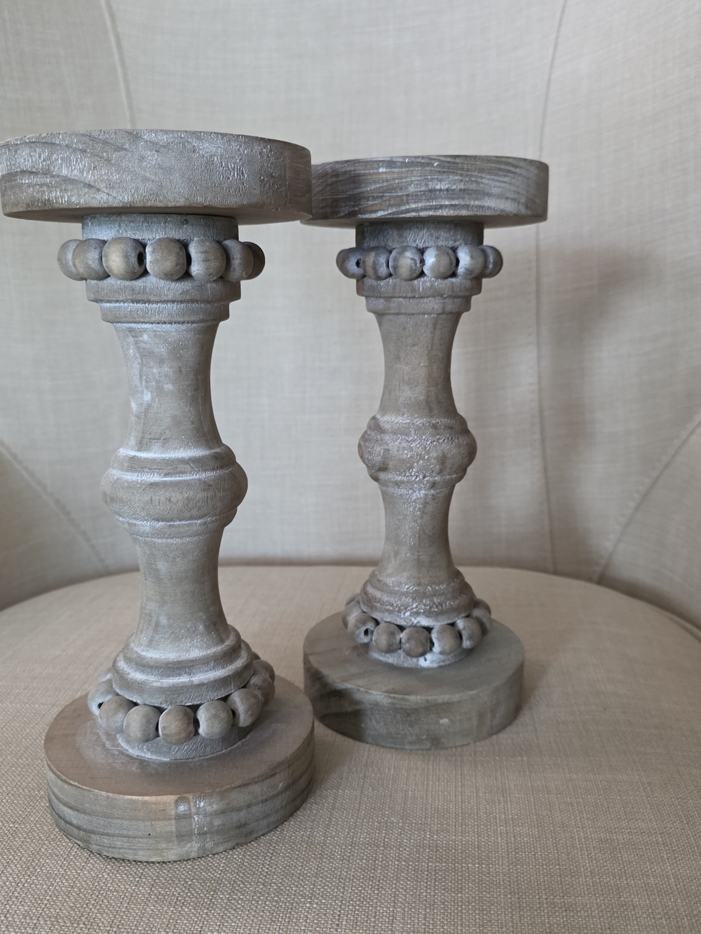Rustic Wooden Candle Sticks
